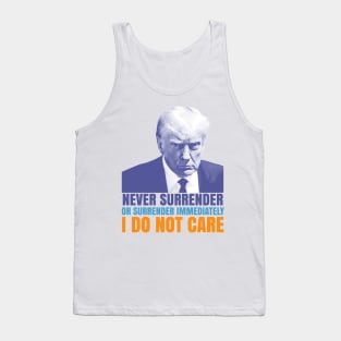 Donald Trump never surrender graphic design Tank Top